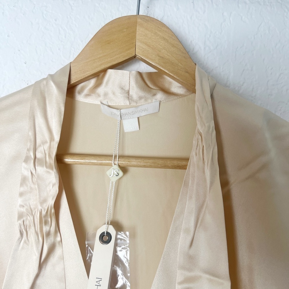 Jonathan Simkhai Tess Wrap Front Bodysuit Blouse - Picture 5 of 8
